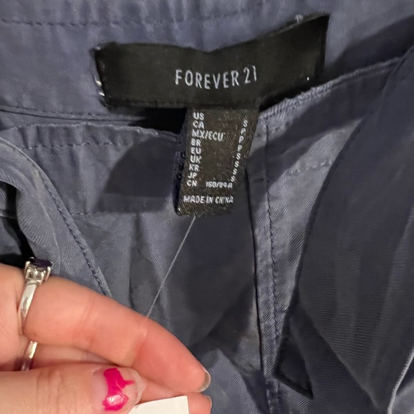 Forever 21 nwt twill overalls Grey blue small - Picture 9 of 9